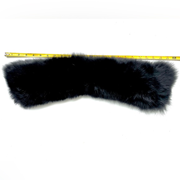 Genuine Fox Fur Collar black